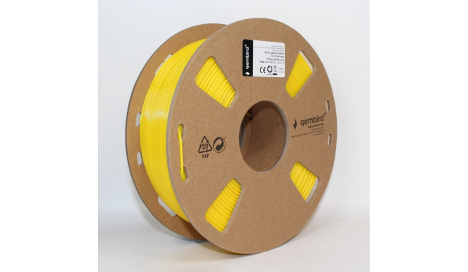 Gembird 3D printimise filament PETG 1 75mm 1kg kollane