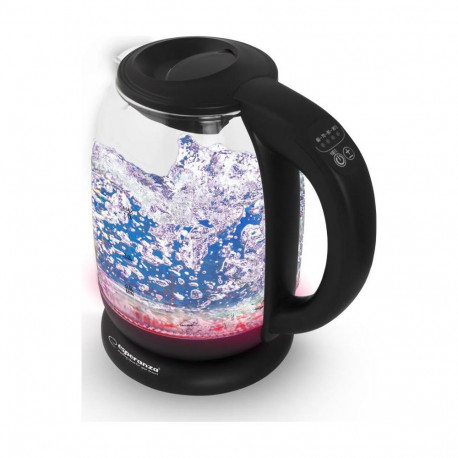 Esperanza elektriline klaasist veekeetja LED-iga ja temperatuurikontrolleriga Loire 1.7 l must