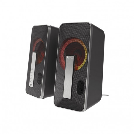 Genesis Helium 100BT RGB hõbedane/must juhtmevabad mängukõlarid Bluetooth-ühendusega arvutikõlarid