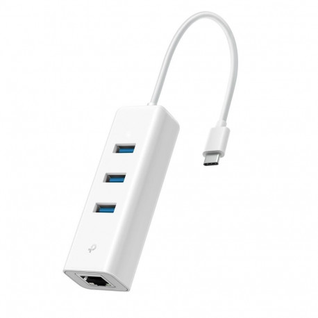 TP-LINK USB 3.0 Type-C to Gigabit Ethernet Network Adapter with 3-Port USB 3.0 Type-A Hub  UE330C