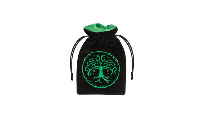 Forest Velor Dice Bag Black And Green Color