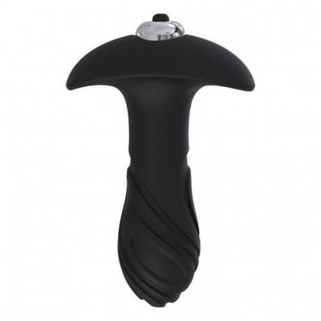 Anal plug S Pleasures Swirl Black Black/Silver