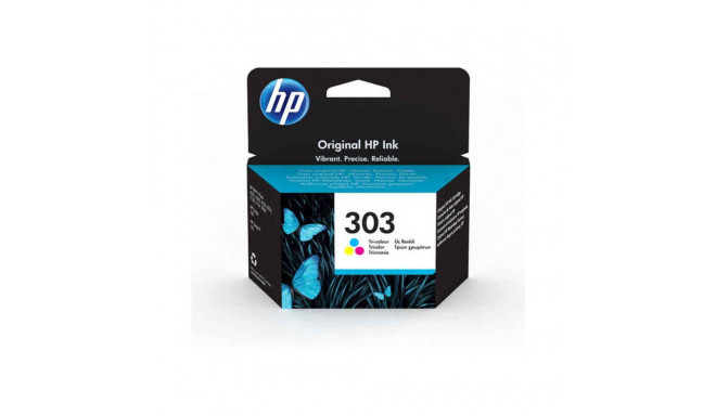 Originaalne Tindikassett HP 303 Kolmevärviline Tsüaansinine/Fuksiinpunane/Kollane