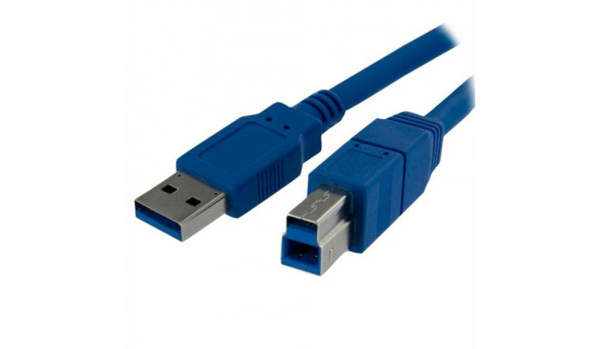 USB A to USB B Cable Startech USB3SAB1M            Blue