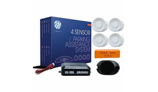 Parking Sensor M-Tech CP7W White 4 pcs 0,3 - 3 m