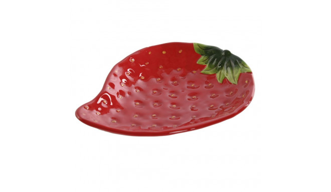 Taldrik Home ESPRIT Punane Keraamika 23,5 x 18 x 4,5 cm