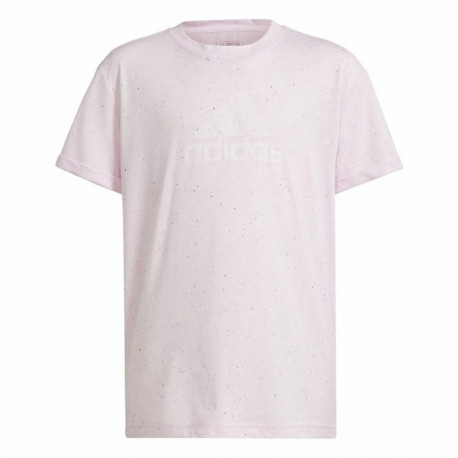 Child's Short Sleeve T-Shirt Adidas G Fi Bl Pink - 13-14 Years