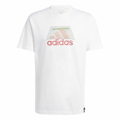 Lühikeste varrukatega T-särk, meeste Adidas Codes Bos Graphic Valge - XL