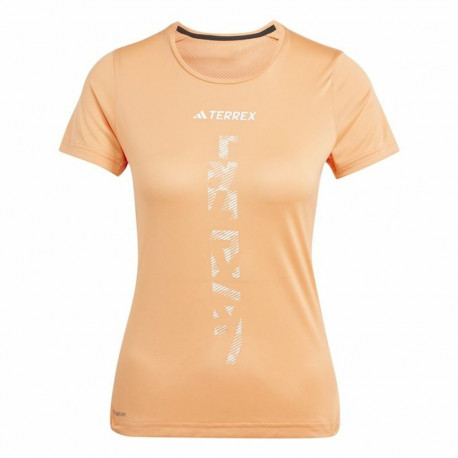 Lühikeste varrukatega T-särk, naiste Adidas Agravic Shirt Oranž - XS