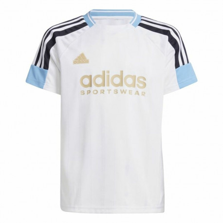 Child's Short Sleeve T-Shirt Adidas Nations White - 9-10 Years