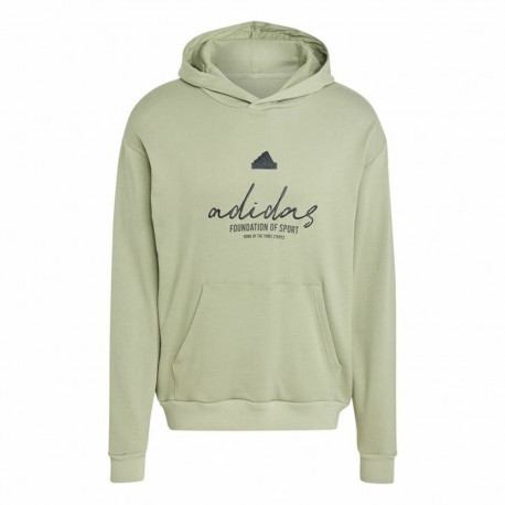 Dressipluus kapuutsiga, meeste Adidas Brand Love French Terry Hoodie Roheline Heleroheline - XL