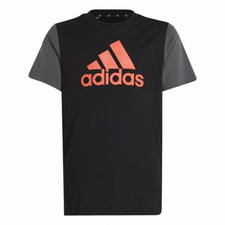 Lühikeste varrukatega T-särk, meeste ja naiste Adidas Essentials Must - 13-14 aastat