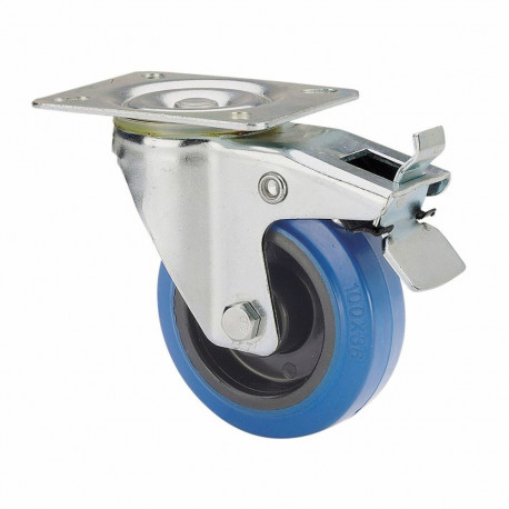 Rueda Ruedas Alex Sinine Kumm Poliamix Ø 10 cm 100 kg pöörlev