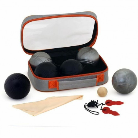 Boules Set Black Silver Steel (6 Units)