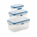 Set of 3 lunch boxes SP Berner super lock Rectangular Transparent Plastic (3 Units)