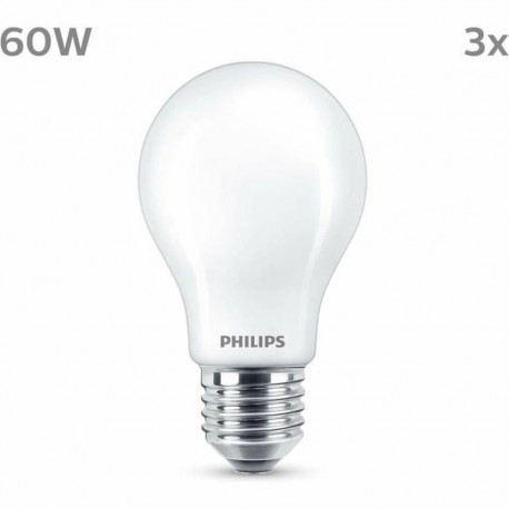 LED lamp Philips A60 E27 Soft green E 7 W 60 W E27 806 lm 3 Units (2700 K)