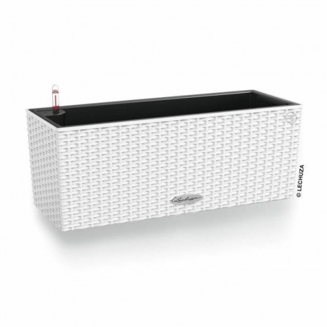 Taimepott Lechuza Valge Must polüpropüleen