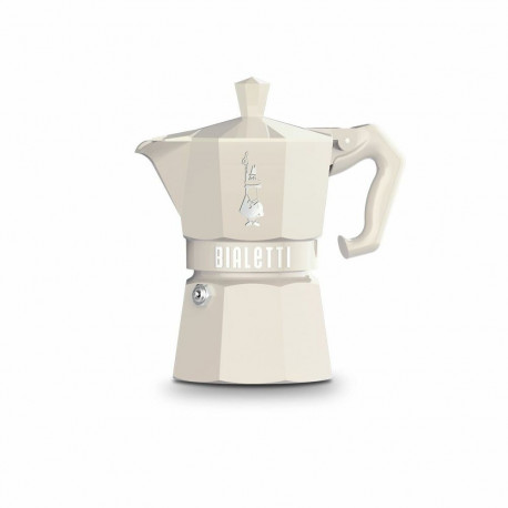 Italian Coffee Pot Bialetti MOKA EXCLUSIVE CREAM 3T Cream Aluminium 3 Cups