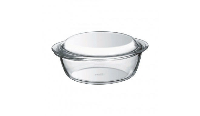 Casserole with lid Pyrex 1,4 L 18 x 9 x 21 cm White Transparent Glass