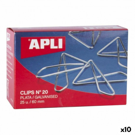 Clips Apli MARIPOSA Nº 20 Silver 60 mm (10 Units)