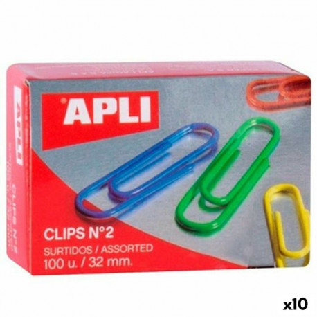 Clips Apli Nº 2 Multicolour Cable 32 mm (10 Units)