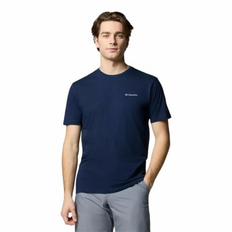 Lühikeste varrukatega T-särk, meeste Columbia North Cascades™ Sleeve Tumesinine - L