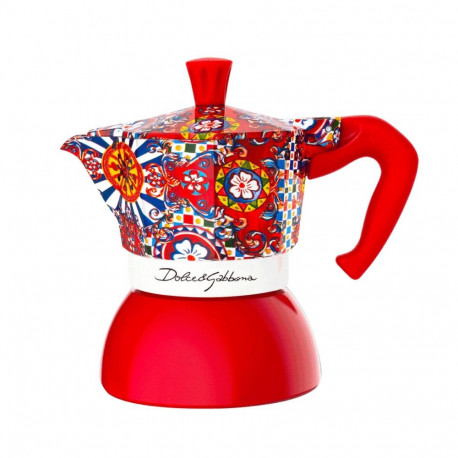 Italian Coffee Pot Bialetti 0005337 Red Aluminium 2 Cups