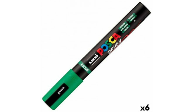 Marker BRUSH POSCA PC-5BR Green (6 Units)