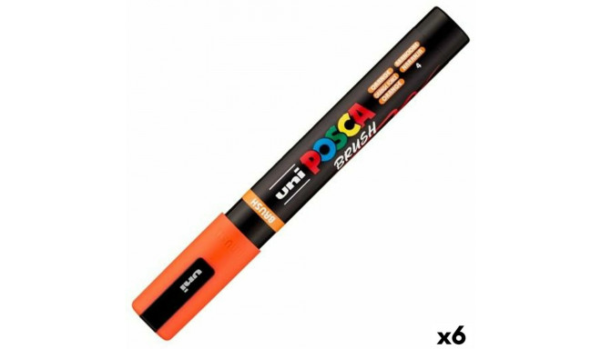 Marker BRUSH POSCA PC-5BR Oranž (6 Ühikut)