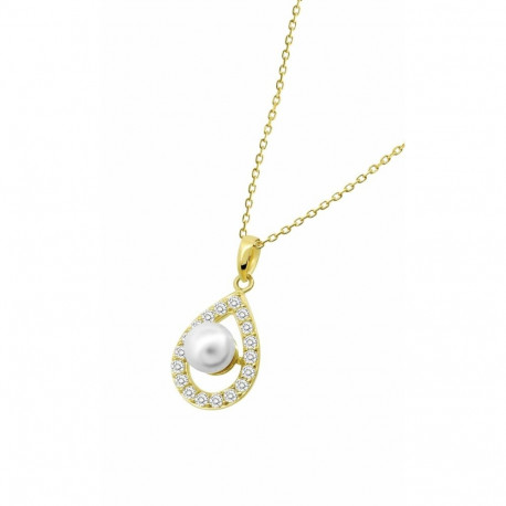 Ladies' Necklace Lotus HIN00094/43 Golden