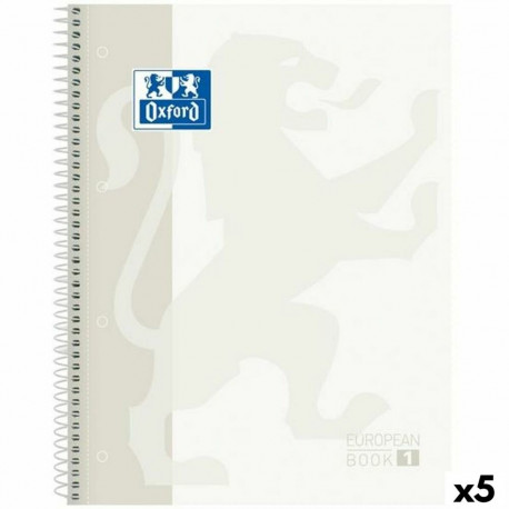 Notebook Oxford CLASSIC EUROPEANBOOK White A4 80 Sheets (5 Units)