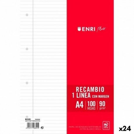 Asenduslehed ENRI Valge A4 100 Lehed (24 Ühikut)