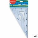 Triangle Maped GEOMETRIC 60º Transparent 26 cm (20 Units) Triangle Maped GEOMETRIC 60º Transparent 26 cm (20 Units)