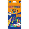 Värvilised pliiatsid Bic KIDS EVOLUTION STRIPES Mitmevärviline 12 Tükid, osad (12 Ühikut)