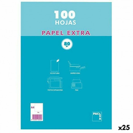 Paber Pacsa EXTRA Valge A4 100 Lehed (25 Ühikut)