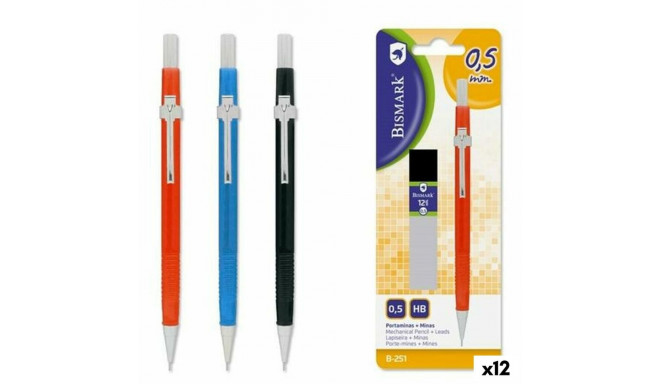 Pencil Lead Holder Bismark Multicolour 0,5 mm (12 Units)
