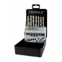 Puurikomplekt TERRAX Märki DIN 338 25 Tükid, osad (25 Ühikut)