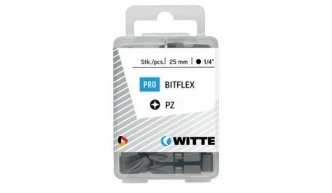 Bit set WITTE PZ 1 BITFLEX Pozidriv PZ1 25 Units 25 Pieces