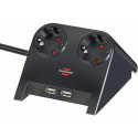2-socket plugboard without power switch Brennenstuhl 1153520222 3600 W USB x 2 Tablecloth (1,8 m)