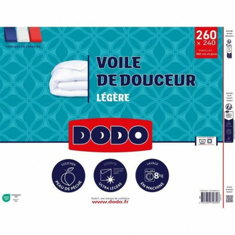 Tekk DODO VOILE DE DOUCEUR Valge 100 g/m² 240 x 260 cm