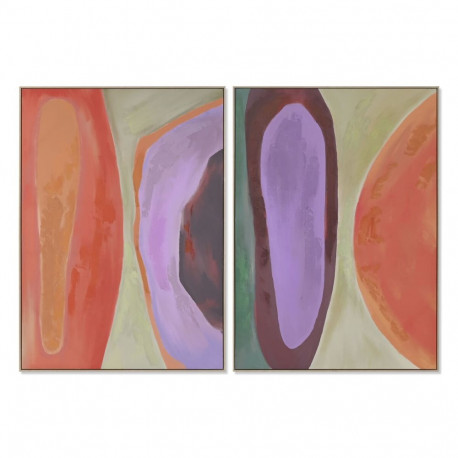 Kangas Home ESPRIT Oranž Malva Kaasaegne Linna 100 x 4 x 140 cm (2 Ühikut)