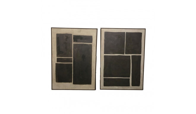 Canvas Home ESPRIT Dark brown Light brown Abstract Modern 100 x 4 x 140 cm (2 Units)