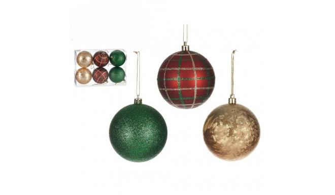 Set of Christmas balls Krist+ 6X12778 6X12778 Multicolour Plastic Ø 8 cm