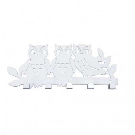 Seina riidepuu Versa Valge Metall Raud Öökullipere 2 X 17 X 39 CM