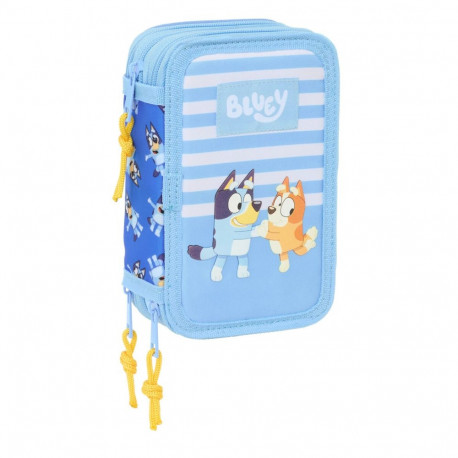 Kolmepoolne pinal Bluey Let's play Sinine 12,5 x 19,5 x 5,5 cm 37 Tükid, osad