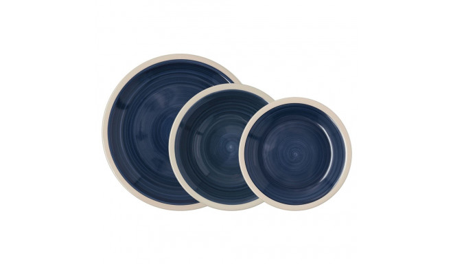 Tableware Quid Baltic Blue Ceramic 18 Pieces