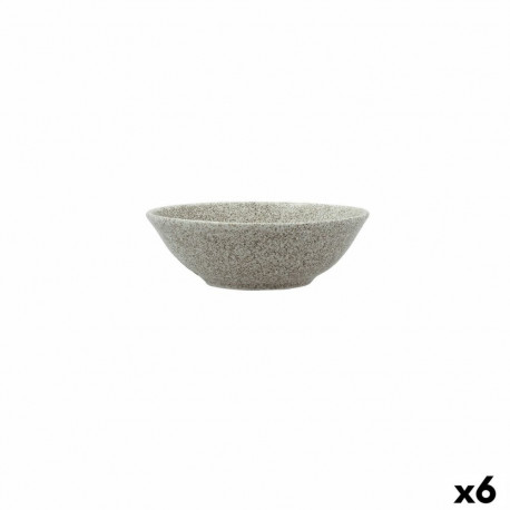 Snack Bowl Bidasoa Element Hydrozero Beige Ceramic (6 Units)
