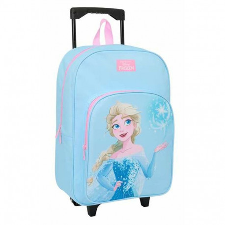 School Rucksack with Wheels Frozen Blue Pink 32 x 42 x 14 cm