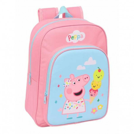 Kooliseljakott Peppa Pig Sinine Roosa 26 x 34 x 11 cm