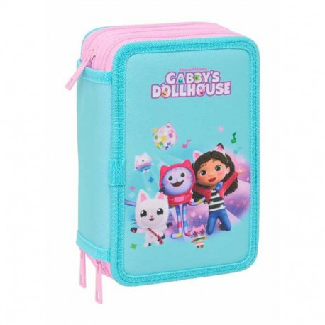 Kolmepoolne pinal Gabby's Dollhouse Sinine 12,5 x 19,5 x 5,5 cm 37 Tükid, osad